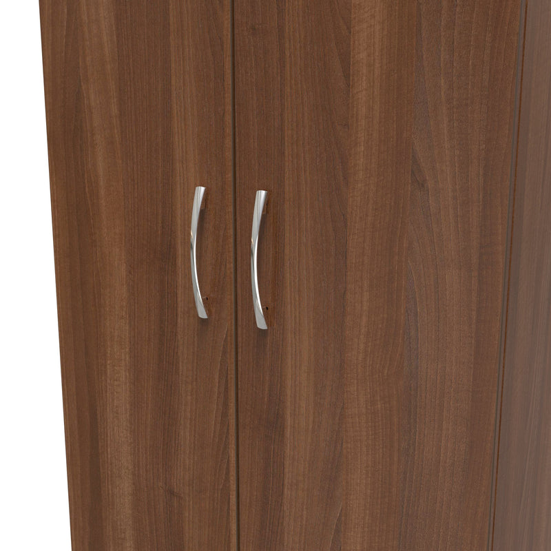 Alton Ready Assembled 2 Door 2 Drawer Wardrobe in Noche Walnut