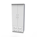 Alton Ready Assembled 2 Door 2 Drawer Wardrobe in White Matt