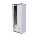 Alton Ready Assembled 2 Door 2 Drawer Wardrobe in White Matt