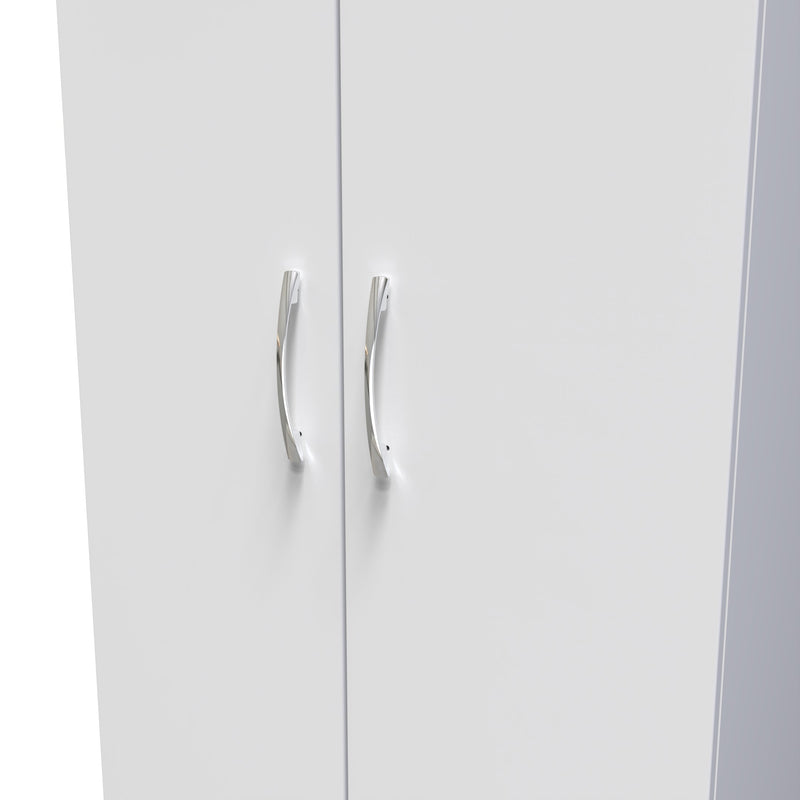 Alton Ready Assembled 2 Door 2 Drawer Wardrobe in White Matt