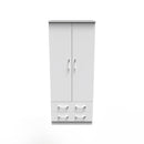 Alton Ready Assembled 2 Door 2 Drawer Wardrobe in White Matt