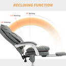 HOMCOM Office Chair with Adjustable Lumbar Support, Computer Chair, Grey