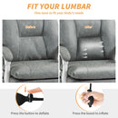 HOMCOM Office Chair with Adjustable Lumbar Support, Computer Chair, Grey