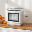 HOMCOM Countertop Dishwasher With Dual Water Supply And 6 Programs, White