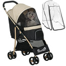 PawHut Pet Stroller for XS and S Dogs w/ Rain Cover