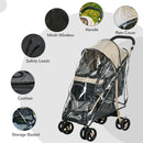 PawHut Pet Stroller for XS and S Dogs w/ Rain Cover