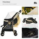 PawHut Pet Stroller for XS and S Dogs w/ Rain Cover