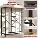 HOMCOM Fabric Chest of Drawers, 8 Drawer Dresser for Bedroom