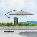 Outsunny 3(m) Cantilever Parasol Banana Umbrella w/ Crank