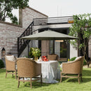 Outsunny 3(m) Cantilever Parasol Banana Umbrella w/ Crank