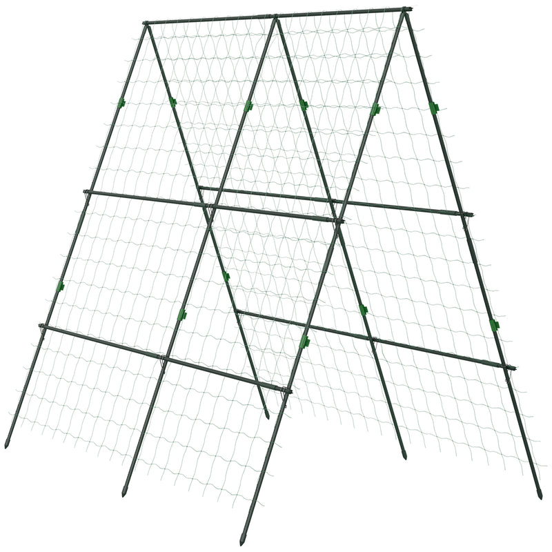 Outsunny A-Frame Trellis Plant Support For Vegetables, Flowers, Fruit
