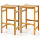 Bar Chair with Saddle Shaped Seat and Sturdy Footrest
