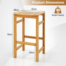 Bar Chair with Saddle Shaped Seat and Sturdy Footrest