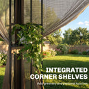 Outsunny 3 x 3.6 m Garden Gazebo with Shelves, UPF50+ Permanent Gazebo