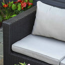 Outsunny  Rattan 8pc Sofa  set -  Black