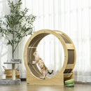 PawHut Cat Wheel With Brake, Scratching Pads For Health