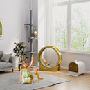 PawHut Cat Wheel With Brake, Scratching Pads For Health