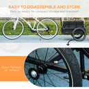 HOMCOM Bicycle Trailer With Foldable Storage Box And Pneumatic Tyres - Blue/Black