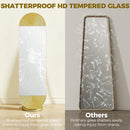 HOMCOM Wavy Full Length Mirror With Metal Frame And Base, Gold Tone