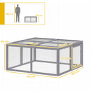 PawHut Rabbit Hutch Outdoor, Foldable & Portable, Rabbit Cage W/ Open Top