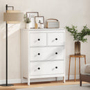 HOMCOM Modern Chest of Drawers, 4 Drawer Dresser for Bedroom, White