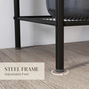 HOMCOM 5-Tier Kitchen Storage Unit, Microwave Stand With Open Shelves And Hooks