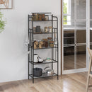HOMCOM 5-Tier Kitchen Storage Unit, Microwave Stand With Open Shelves And Hooks
