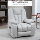 HOMCOM Riser And Recliner Chair For Elderly, Quick Assembly, Light Grey/Charcoal Grey