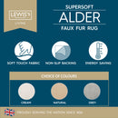Lewis's Alder Super Soft Faux Fur Rug - Natural (110 X 160cm)