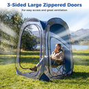 All-Weather Clear PVC Bubble Tent With Sealed Floor-Blue