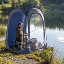 All-Weather Clear PVC Bubble Tent With Sealed Floor-Blue