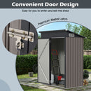 All-Weather Storage Shed With Top Sloping Design-Grey
