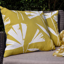 Fusion Alma Outdoor Filled Cushion in Teal/Ochre