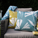 Fusion Alma Outdoor Filled Cushion in Teal/Ochre