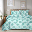 Almeria Leaf Duvet Set - Duck Egg Blue