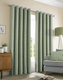 AMBERLEY SAGE EYELET CURTAINS THERMAL
