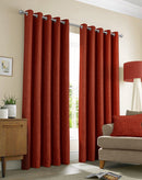 AMBERLEY TERRACOTTA EYELET CURTAINS THERMAL