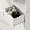 HOMCOM 170cm Tall Bathroom Storage Cabinet with LED Light, Adjustable Shelf