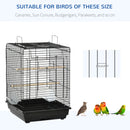 PawHut 59cm Bird Cage With Openable Top, Stand, Tray, Handles, Feeding Bowls