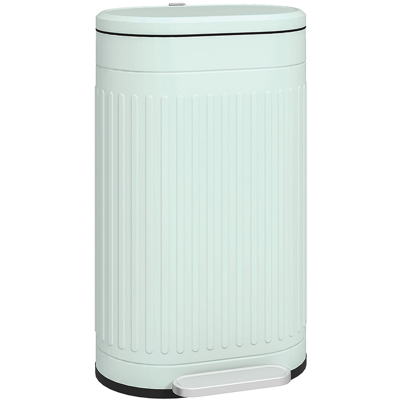 HOMCOM 30L Pedal Bin, Metal Kitchen Bin with Soft-close Lid