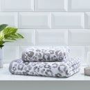 Fusion Animal Print Towels Grey