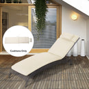 Outsunny Garden Sun Lounger Chair Cushion Reclining Relaxer Indoor Outdoor