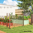 Outsunny Aluminium Alloy Movable Fence, Pet Safety Fence, Dark Brown