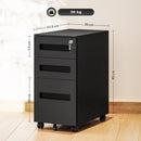 Vinsetto Lockable Mobile Filing Cabinet w/ 3 Drawers 30 x 43.5 x 60 cm
