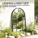 Outsunny Arched Mirror, Decorative Wall Mirrors, Black