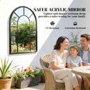 Outsunny Arched Mirror, Decorative Wall Mirrors, Black