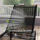 Outsunny Sun Lounger, 5-Level Reclining Sun Lounger Chair, Black
