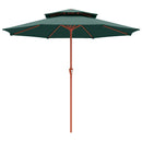 Outsunny 2.7 M Garden Parasol With Double Top, Green