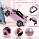12V Kids Ride on Vehicle Aston Martin Licensed with Horn and Taillights-Pink