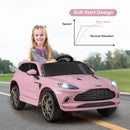 12V Kids Ride on Vehicle Aston Martin Licensed with Horn and Taillights-Pink